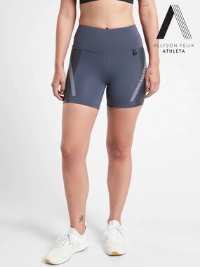 Athleta x Allyson Felix Legend Shortie Running Activewear Biker Shorts